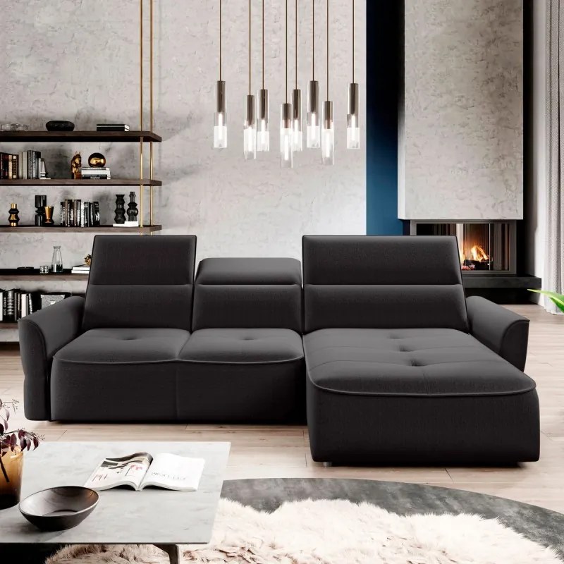 Narożnik MURILLO S Mini z elektryczną regulacją siedziska Prawostronny w tkaninie VOGUE 17 WERSAL