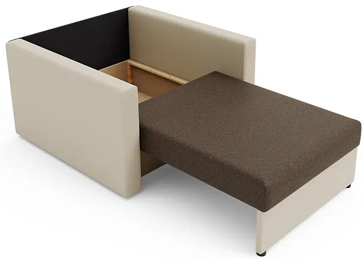 Sofa amerykanka brązowy + beż - Idra 3X