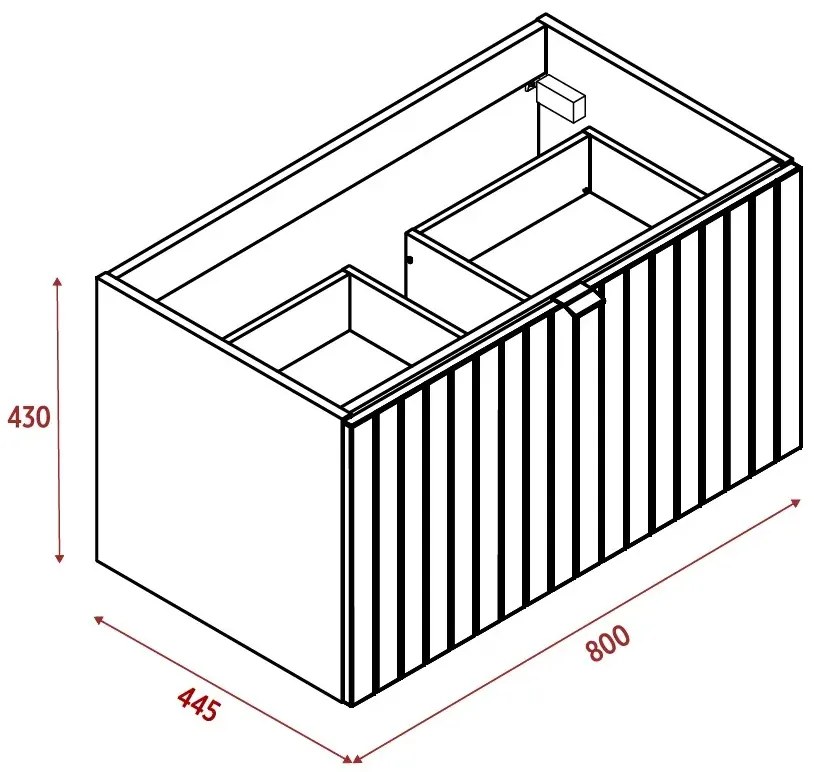 Szafka pod umywalkę HARMO 80 cm kaszmir półmat KROFAM