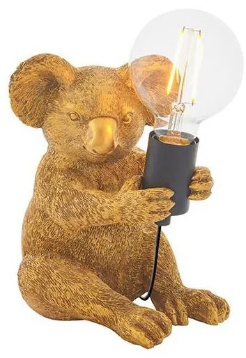 Endon 95082 - Lampa stołowa KOALA 1xE27/10W/230V złota