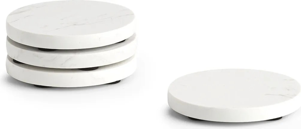 Zestaw marmurowych podkładek pod szklanki, Ø 9,5 cm