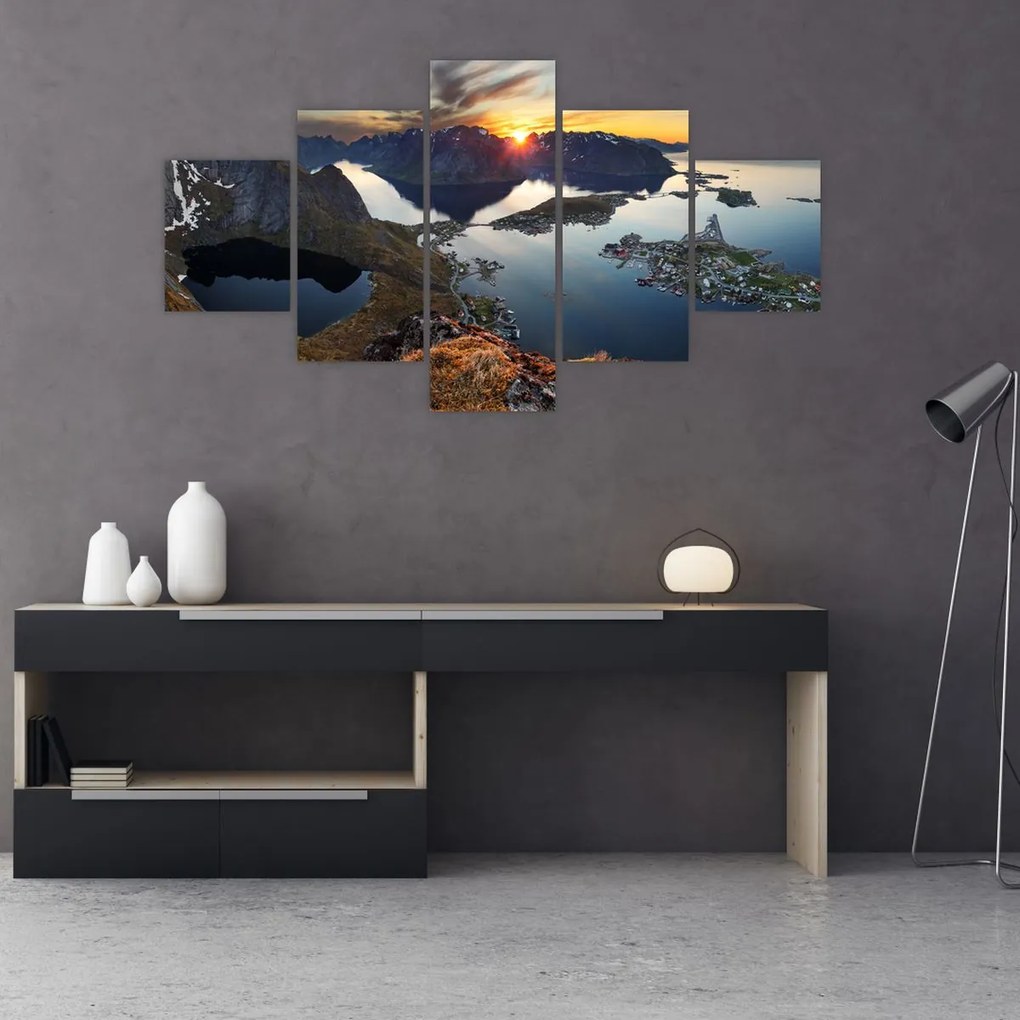 Obraz - Krajobraz górski, Norwegia (125x70 cm)