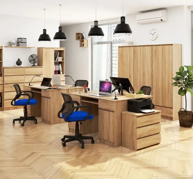 Komputerowe biurko dąb sonoma - Ingmar 2X