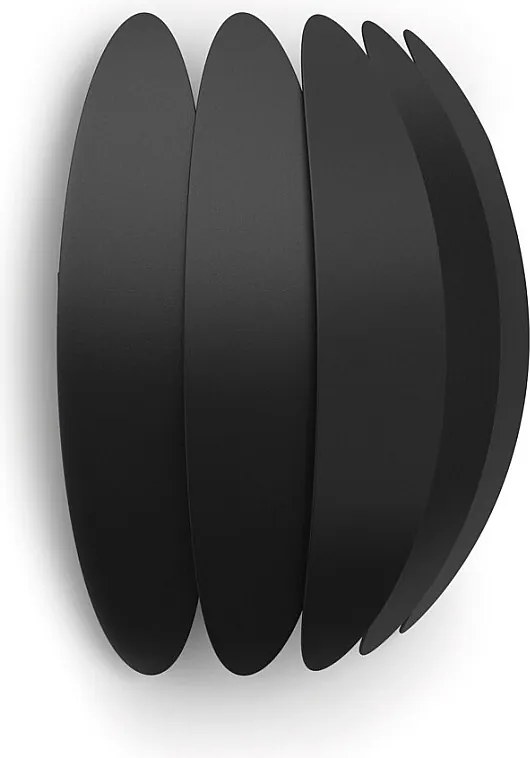 Lampa ?cienna PETAL styl nowoczesny - wys. 25 cm - LED SMD 20W - 2059lm - 3K - IP20 - stal i czer?