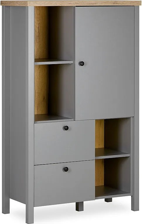 Kredens 85x139x38 cm Szary