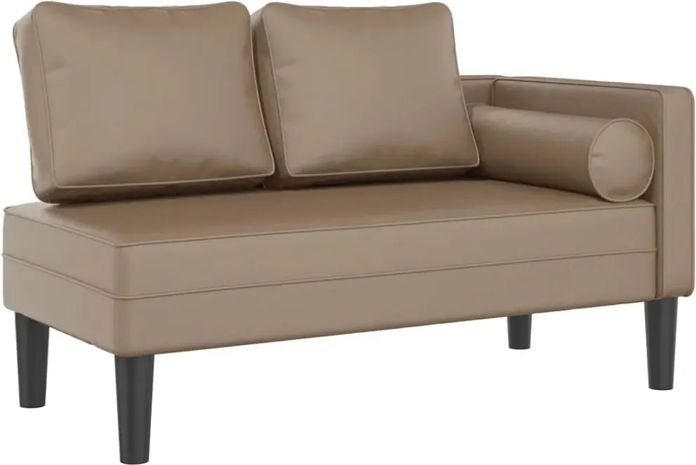 Leżanka do salonu z ekoskóry cappuccino W7-F10