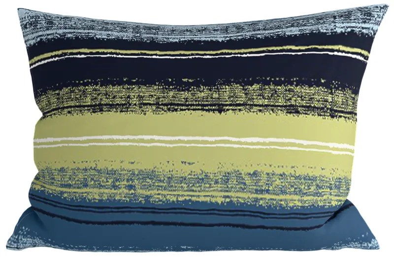 Zestaw 2 sztuk dekoracyjnych poszewek na poduszkę z mikrofibry BLUE STRIPES 50x70 cm, niebieska