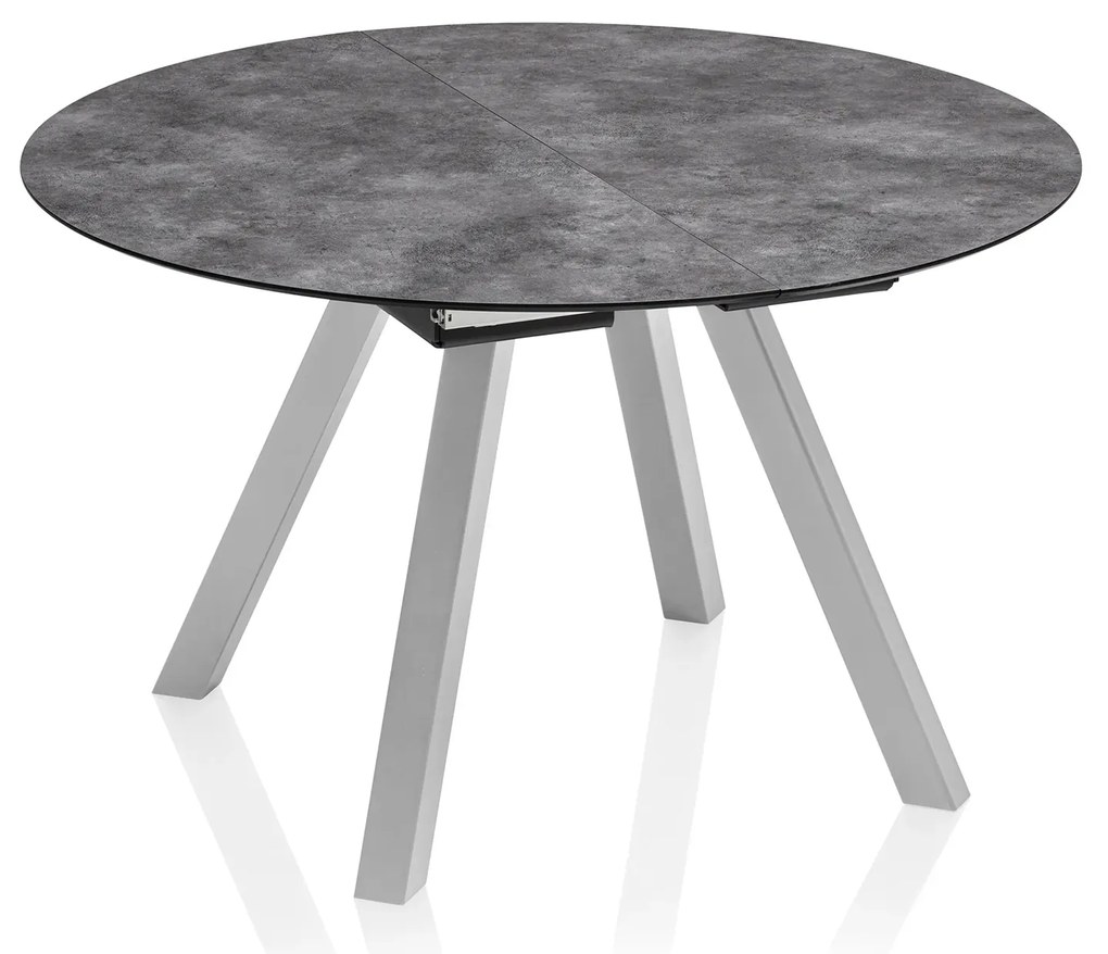 Stół ogrodowy rozkładany HPL 120 / 170 x 120 cm srebrno-antracytowy KETTLER