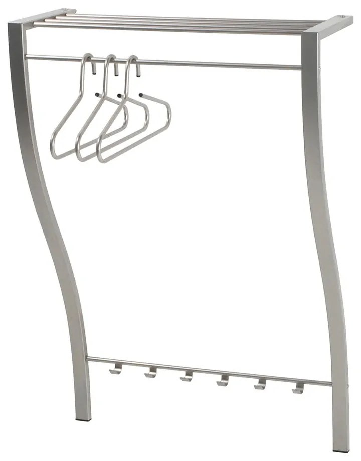 Metalowy wieszak ścienny w kolorze srebra z półką 75 cm Carve – Spinder Design