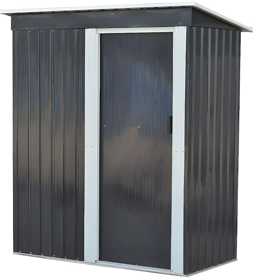 Wiata ogrodowa ze stali galwanizowanej w kolorze szarym BIRON - 1.1m²