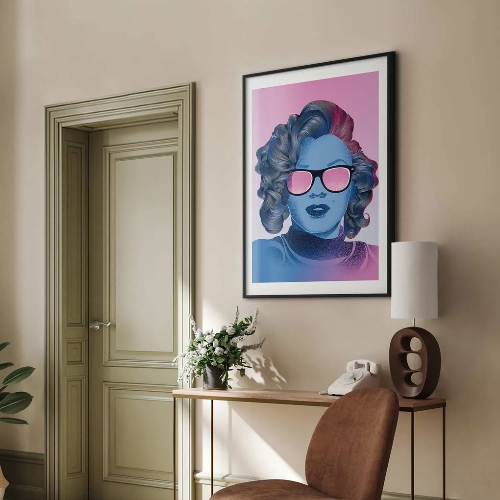 Plakat Norma Jeane 60x90 cm z ramą czarną z marginesem ARTGEIST B