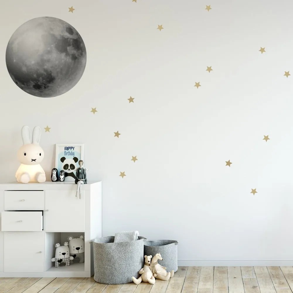 Naklejka ścienna z miarką wysokości Dekornik Full Moon