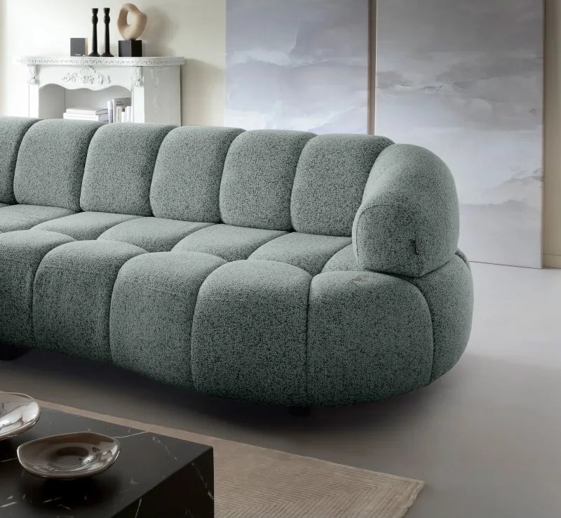 Narożnik VELPA S z elektryczną regulacją siedziska Prawostronny wolnostojący w tkaninie PUENTE 92 WERSAL