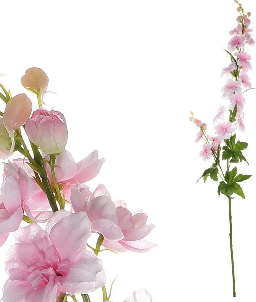 Sztuczny kwiat Ostróżka stary róż, 70 x 8 cm