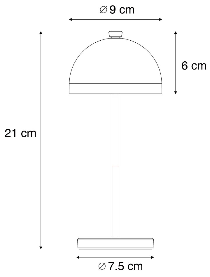 Zewnetrzna Lampa stołowa pomarańczowa z LED IP54 ładowalna ze stacją ładującą - Squirrel Nowoczesny Oswietlenie zewnetrzne