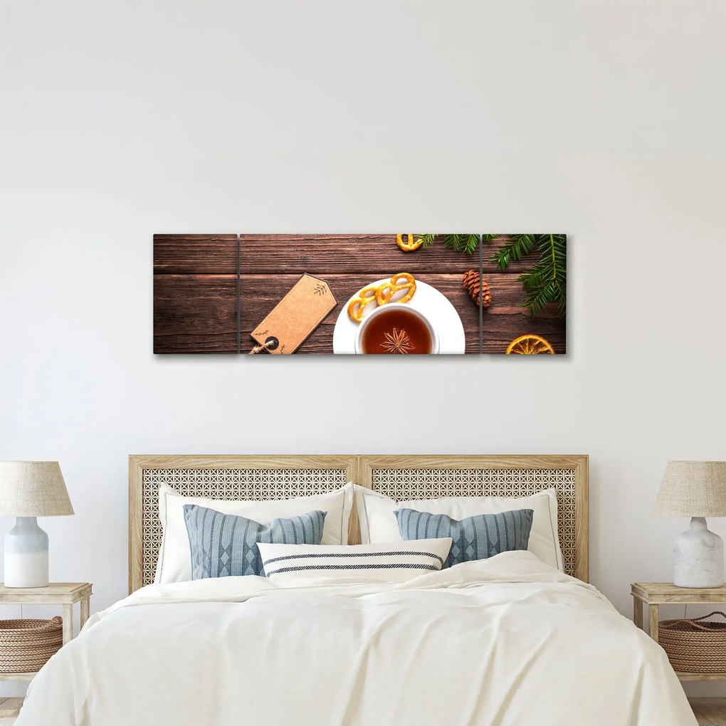 Obraz - kubek z dekoracjami (170x50 cm)
