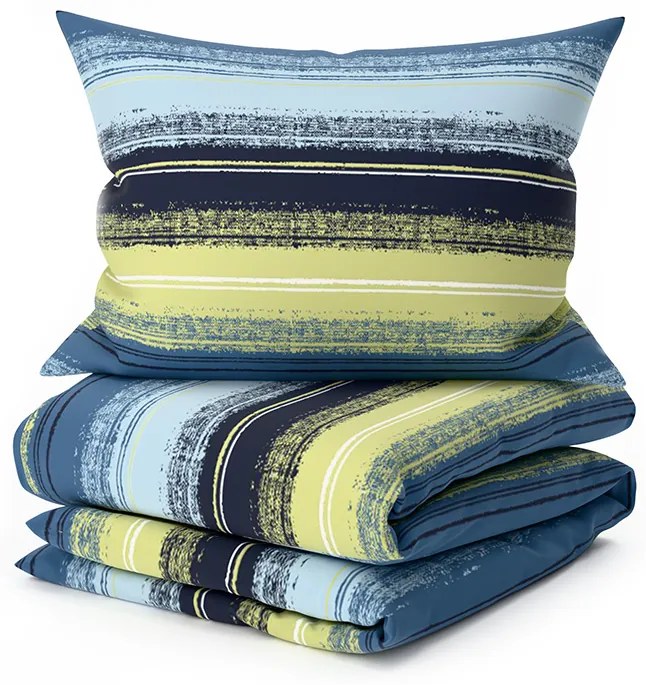 PrzytulneMieszkanie.pl PrzytulneMieszkanie.pl Pościel z mikrofibry BLUE STRIPES niebieskie Rozmiar pościeli: 2 szt 70 x 90 cm | 200 x 220 cm