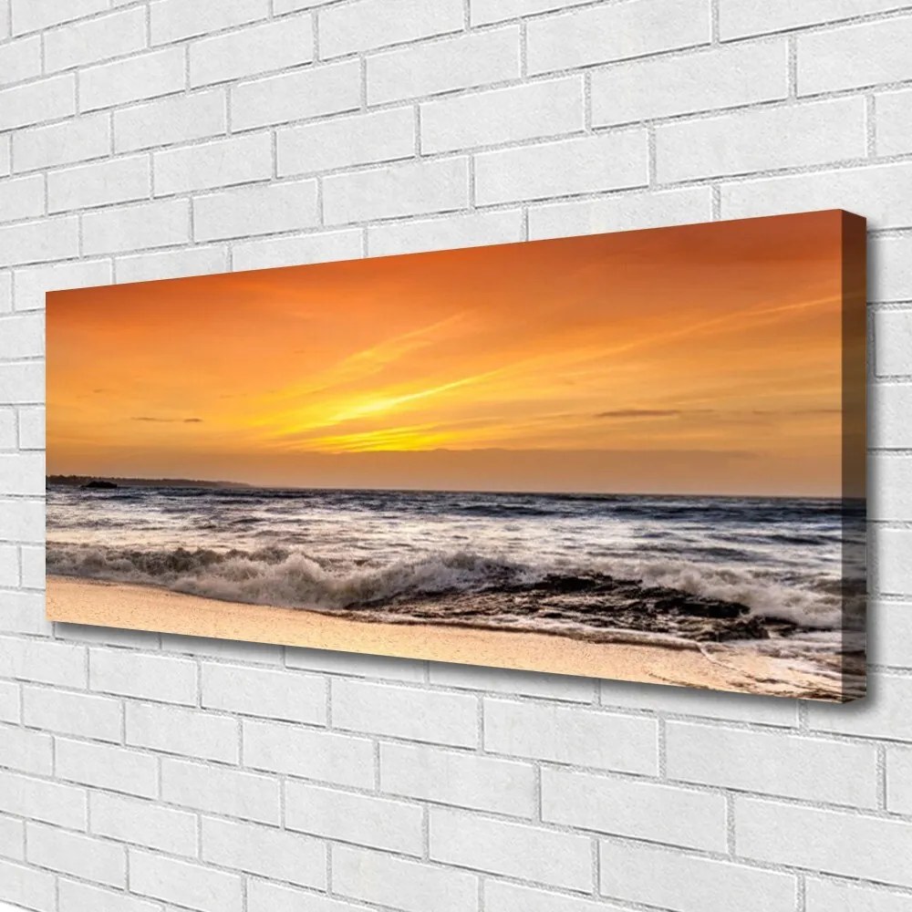 Obraz canvas Słoneczne Refleksy na Falach