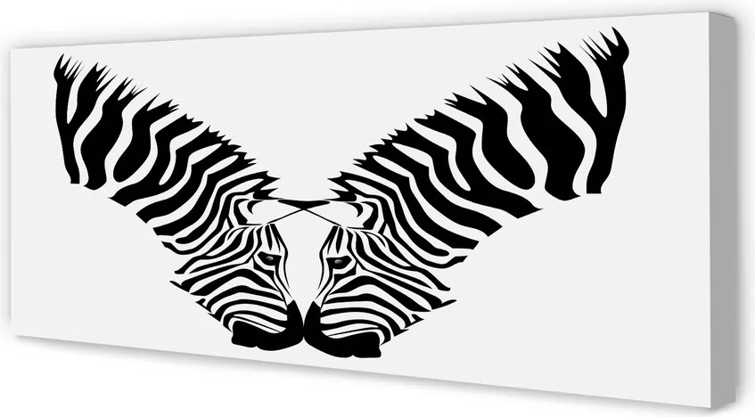 Obraz drukowany na płótnie Lustrzane Odbicie Zebry