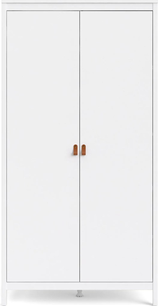 Elegancka szafa ubraniowa na nóżkach Madrid 2D biały mat