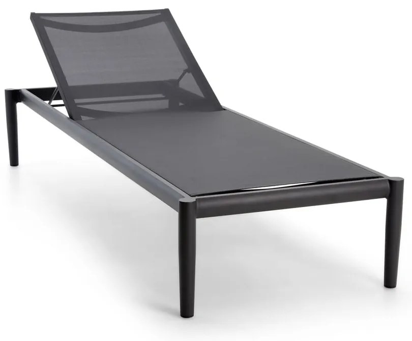Ciemnoszary metalowy leżak ogrodowy Switch – Diphano