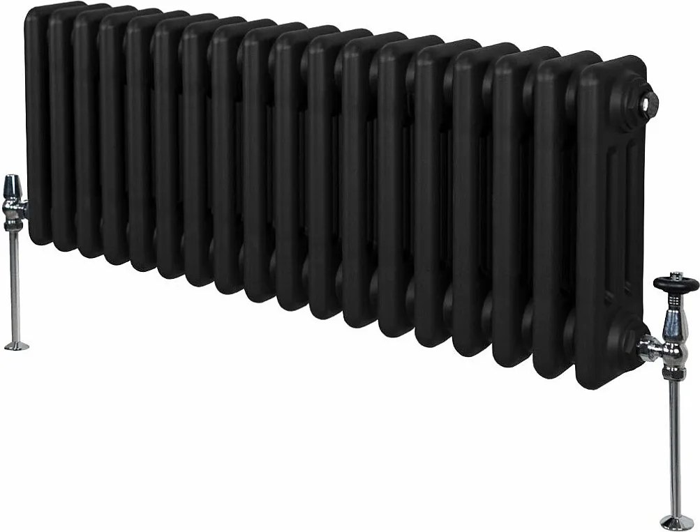 Tradycyjny grzejnik 3-kolumnowy - 300 x 832 mm - czarny