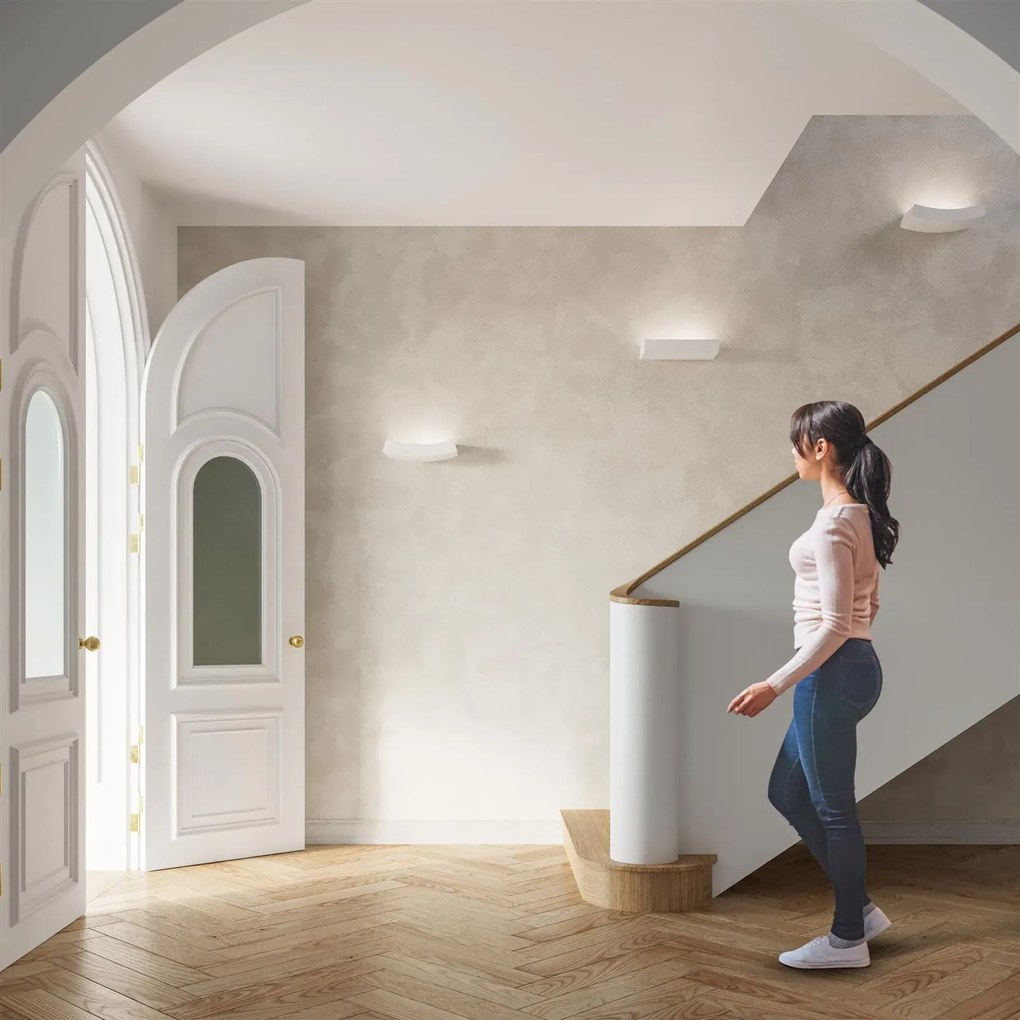 Kinkiet ceramiczny HATTOR biały SOLLUX  LIGHTING