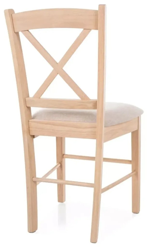 Krzesło drewniane CD-56 z poduszką naturalny dąb / beżowy SIGNAL