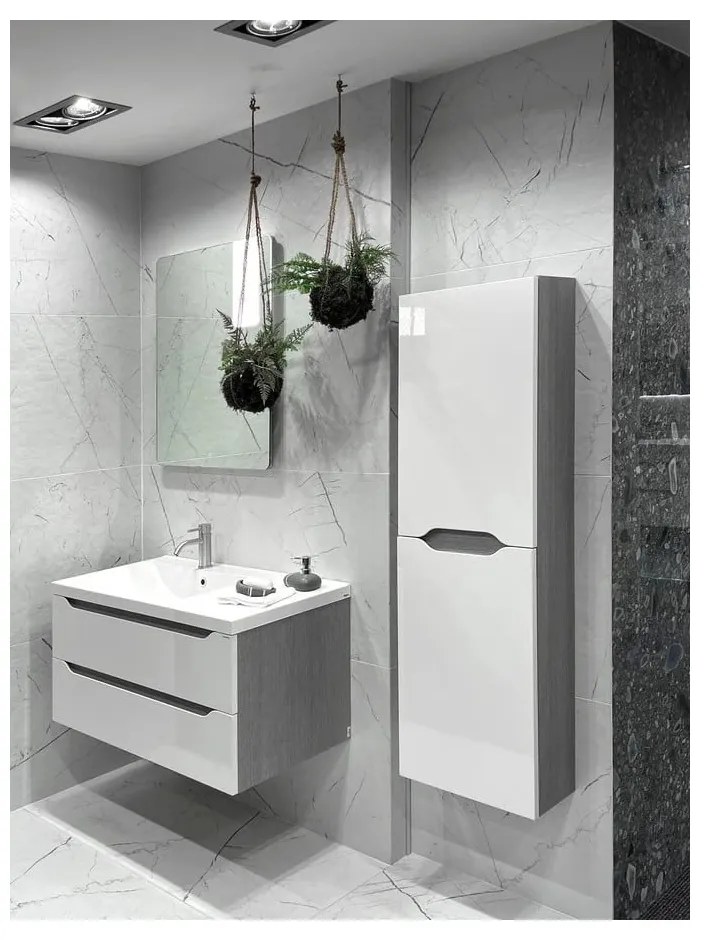 Biała umywalka z kompozytu mineralnego 90x48 cm Luciola – Sapho