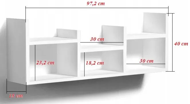 Biała Minimalistyczna Półka Ścienna L7-E13