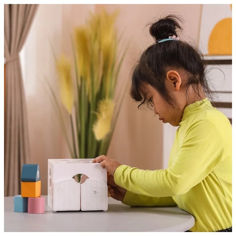 Viga polarb sorter edukacyjny grzechoczące klocki montessori