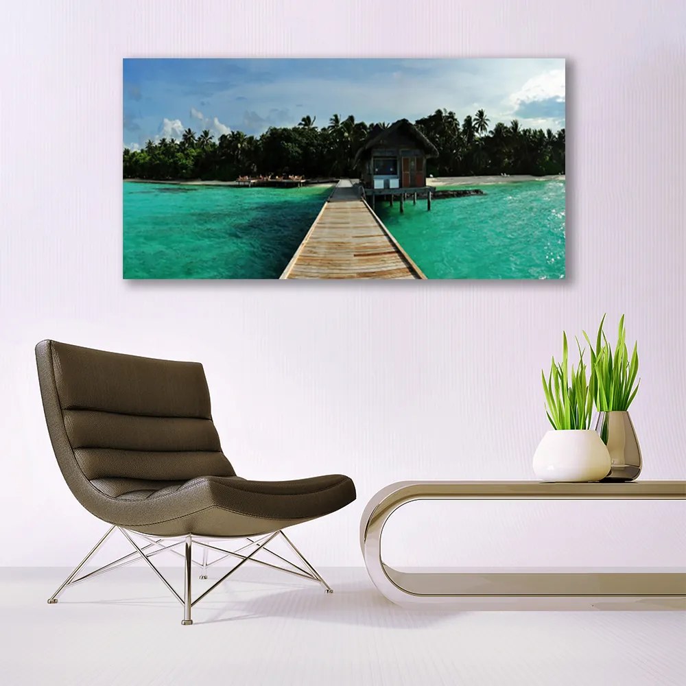 Duży obraz na płótnie Most prowadzący nad Fale