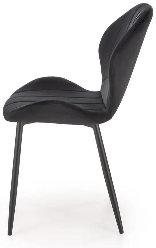 Krzesło tapicerowane K538 VELVET czarne HALMAR