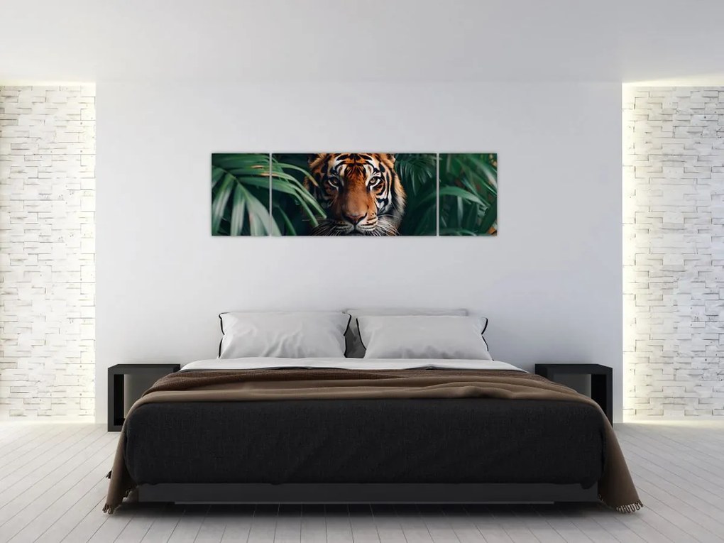 Obraz - Portret tygrysa w dżungli (170x50 cm)
