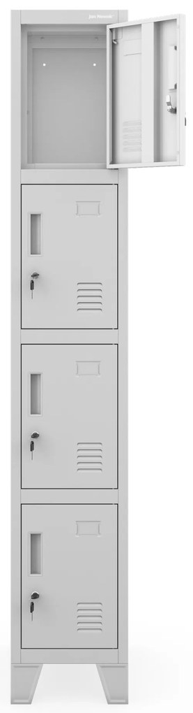 Szafa skrytkowa socjalna BHP szara: ROBERT 1 Plus