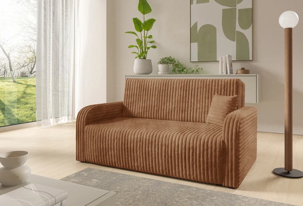 Sofa trzyosobowa Amerykanka rozkładana z funkcją spania Peri gruby sztruks