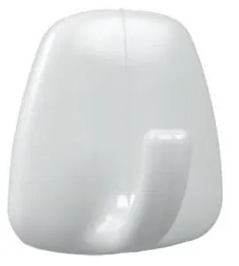 Białe plastikowe haczyki bez wiercenia zestaw 4 szt. – Metaltex