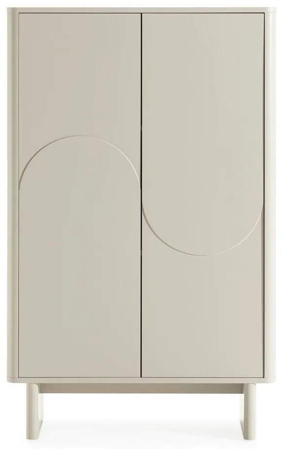 Kremowa szafka 80x130x40 cm Solei – MOME