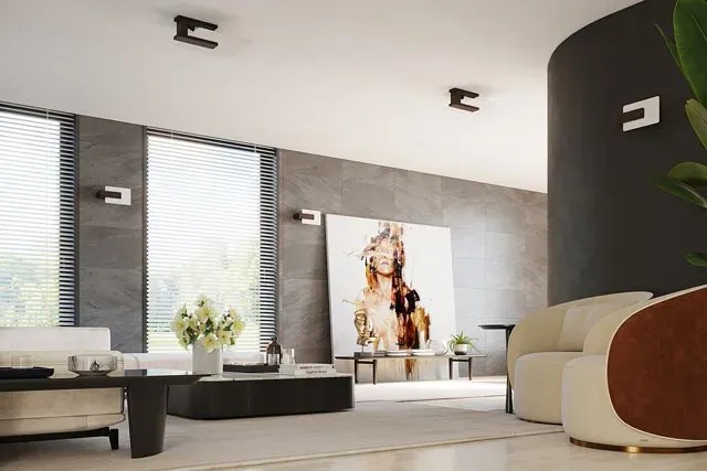 Szklany plafon z drewnianą ramą wenge - A187-Telmo