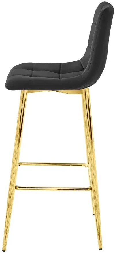 Czarny hoker metalowy glamour - Selon 3X