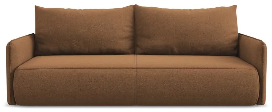 Pomarańczowa rozkładana/ze schowkiem sofa 216 cm Nanea – Makamii