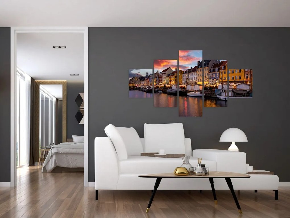Obraz - Nyhavn, Kopenhaga (125x70 cm)