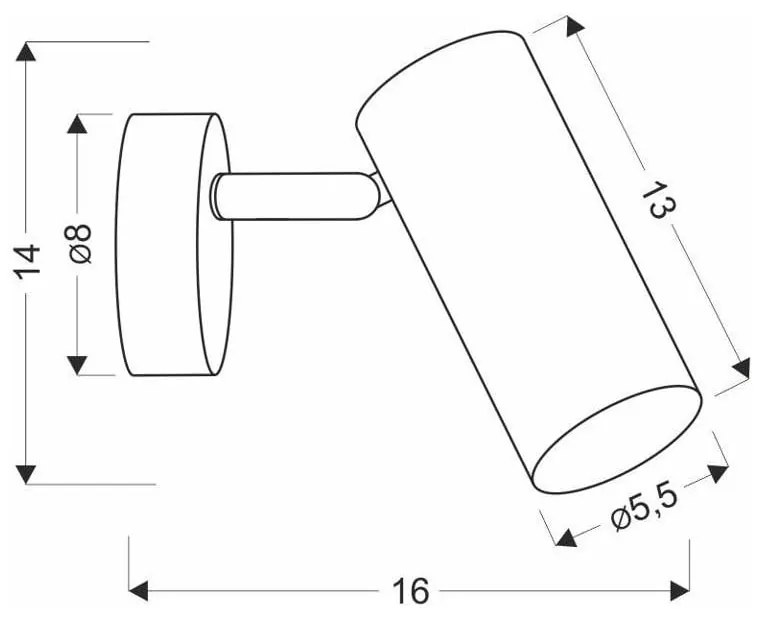 Czarny metalowy kinkiet Colly – Candellux Lighting