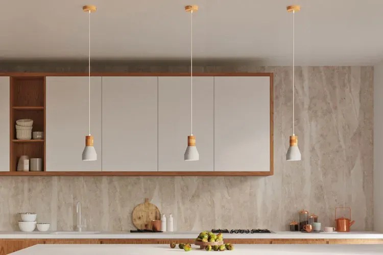 Szara lampa wisząca betonowa - S165 T9-N62