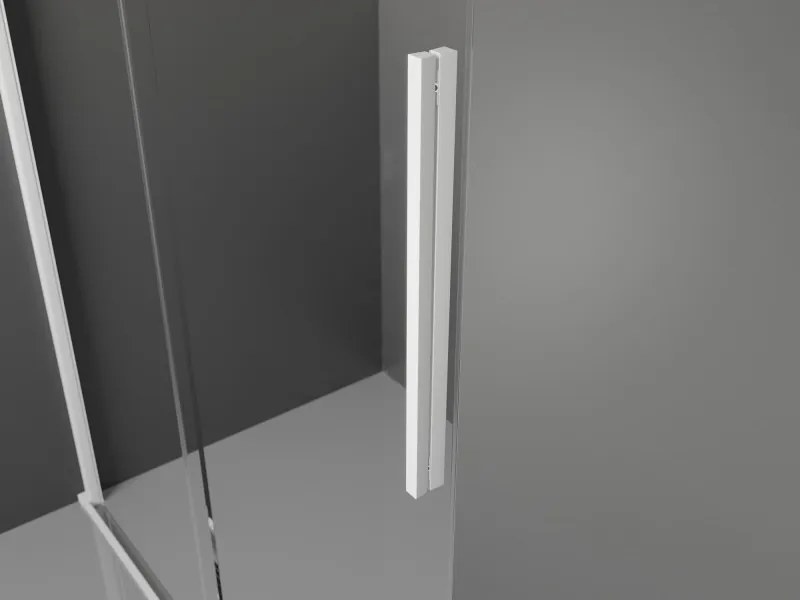 Mexen Velar ścianka prysznicowa rozsuwana Walk-in 120 x 200 cm, transparent 8 mm, biała - 871-120-000-03-20