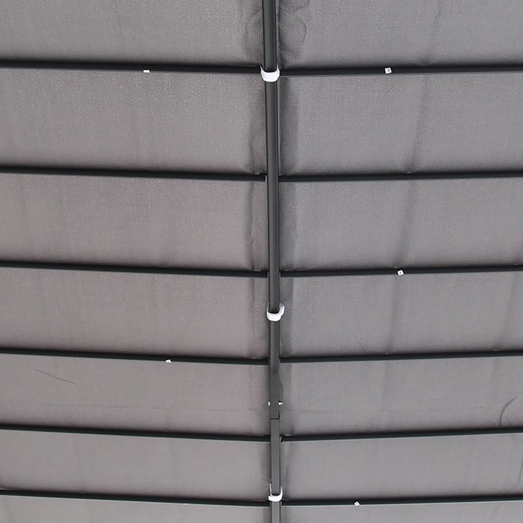 Outsunny Pergola 3x3 297x297cm Pergola z zakrzywionym dachem na taras Aosom PL