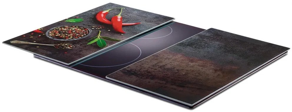 Szklane płyty kuchenne PEPPERS, 2 sztuki, ZELLER