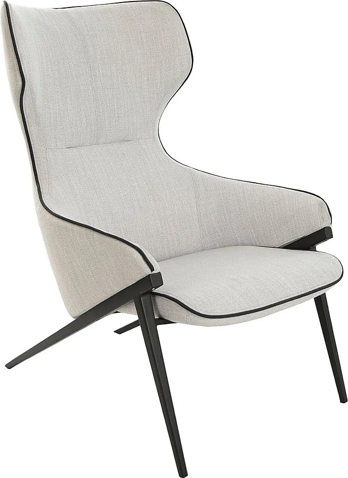 Fotel z tkaniny w kolorze szarym 5009 ANGEL CERDA