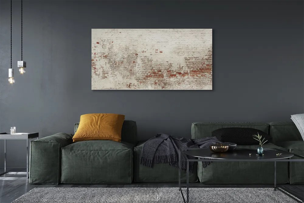 Obraz drukowany na płótnie Struktura Muru Ceglanego