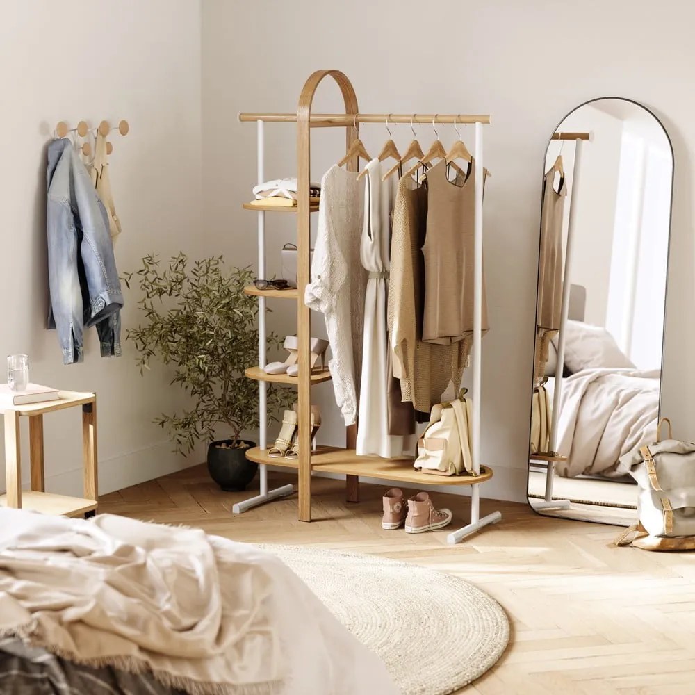 Biały zestaw do przedpokoju z drewna eukaliptusowego Bellwood – Umbra